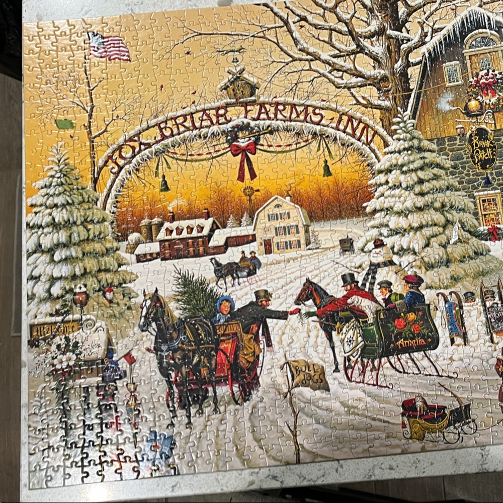 Charles Wysocki “A Christmas Greeting” 1000 piece puzzle by Buffalo Games